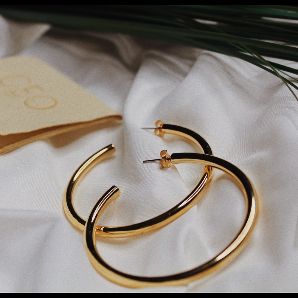 Large Round Gold Hoops